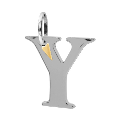 Pingente Aço Letra Y com AU