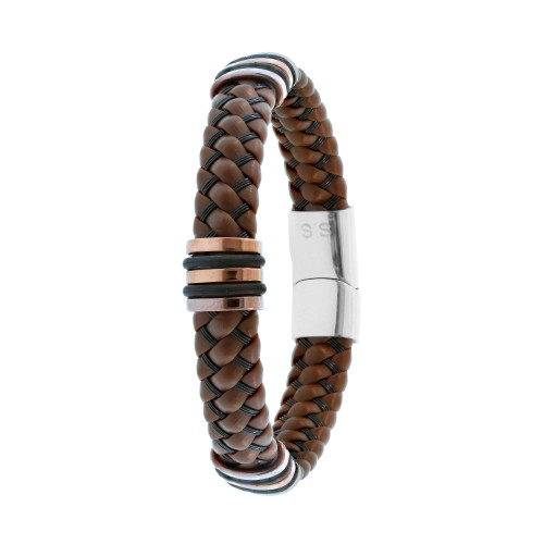Pulseira Aço Elite Brown Spyral 10mm