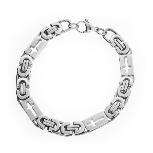 Pulseira de Aço Advance Chapa Cruz 21cm
