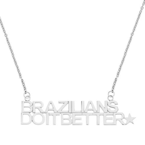 Colar de Aço da Copa Brazilians do It Better 45cm
