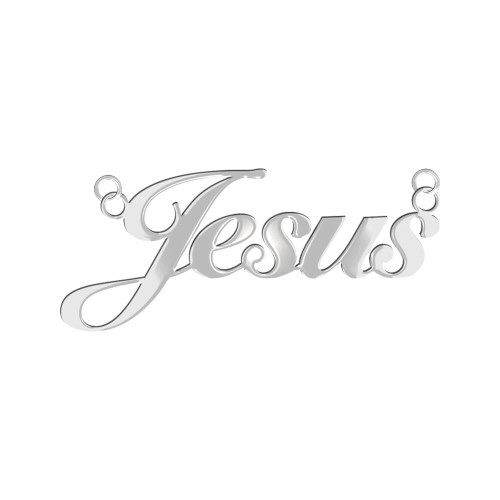 Pingente Aço Manuscrito Jesus 2.8x1.4mm  45cm