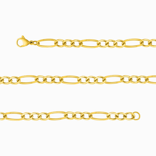 Corrente Aço Gold IPG Elos Alongados 3x1 6.15mm 60cm