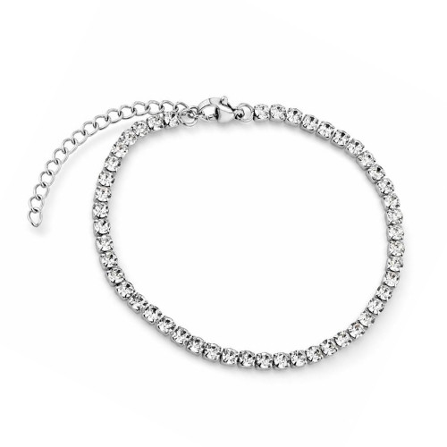 Pulseira de Aço Riviera 17cm+5cm