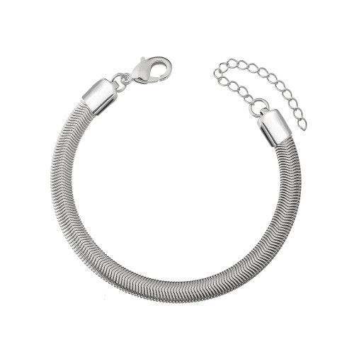 Pulseira de Aço Rabo de Rato 4mm 16cm+4cm Extensor