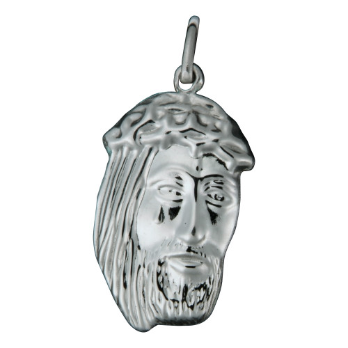Pingente de aço Face de Cristo 35x22mm