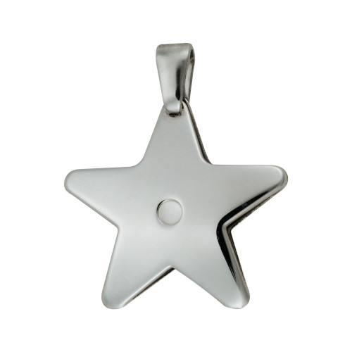 Pingente Aço Estrela 22mm