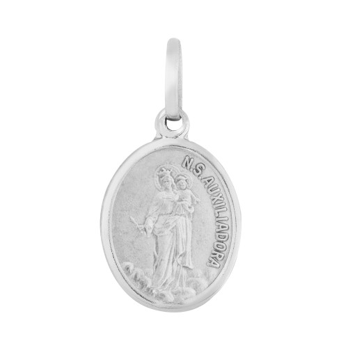 Pingente de aço Nossa Sra Auxiliadora 16x8mm