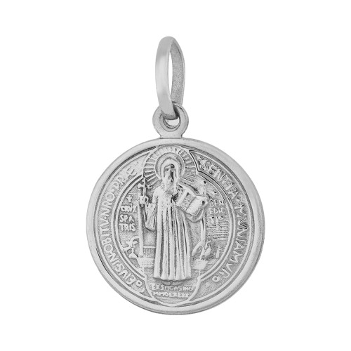 Pingente de Aço São Bento em Pé 15mm