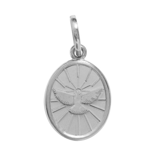 Pingente de Aço Espírito Santo Oval 15x12mm