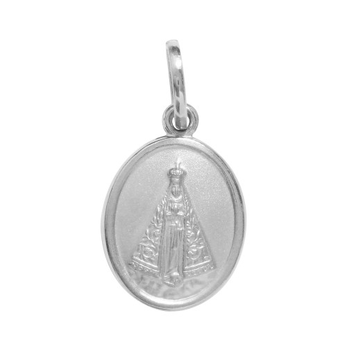 Pingente de Aço Nossa Senhora Aparecida Oval 15x12mm
