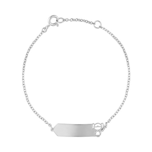 Pulseira de Prata Infantil Menina 6mm 13cm