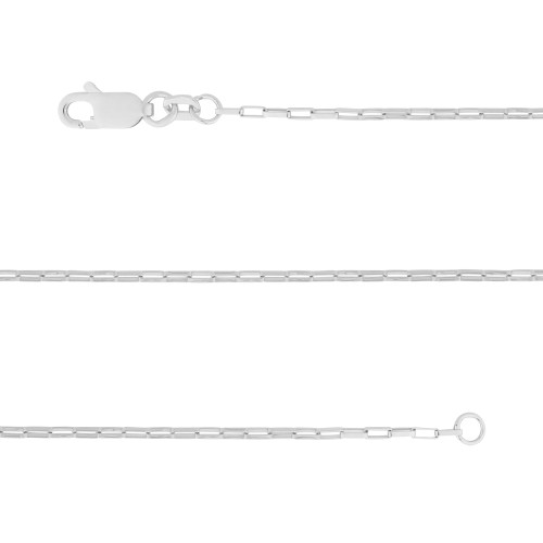 Corrente de Prata 925 Elos Retangulares Cartier 1.05mm 50cm
