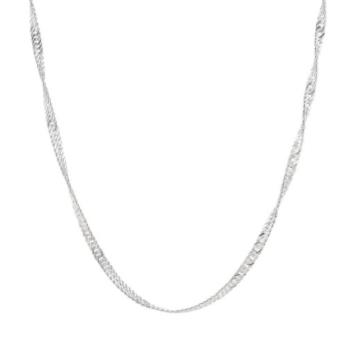 Corrente de Prata Singapura Fina 1.15mm 45cm