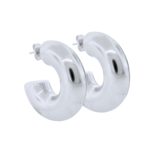 Brinco de Aço Argola Charme 31X10mm