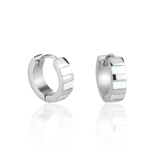 Brinco de Aço Prosperidade Madrepérola 14mm