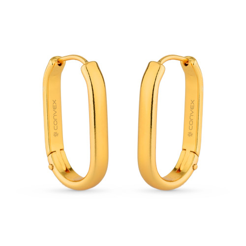 Brinco de Aço Argola Oval IPG 25mm
