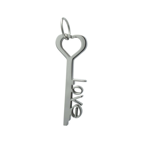 Pingente de Aço Chave LOVE 41x14mm