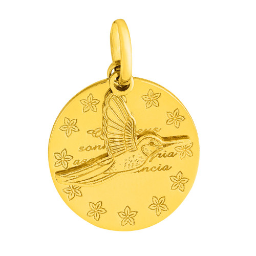 Pingente de Aço Beija Flor Gold IPG Coleção For Me