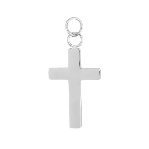 Pingente de Prata Cruz Lisa pequena 12x6mm