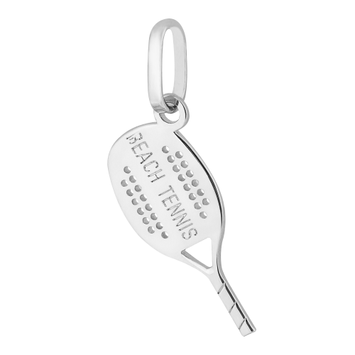 Pingente de Prata Raquete Beach Tennis 15x0.6mm-1