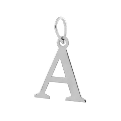 Pingente de Prata Letra A