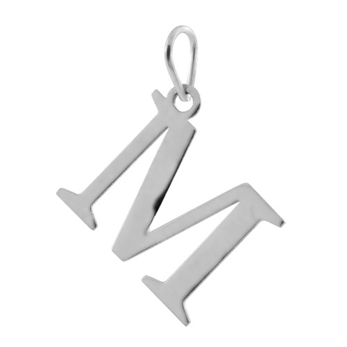 Pingente de Prata Letra M