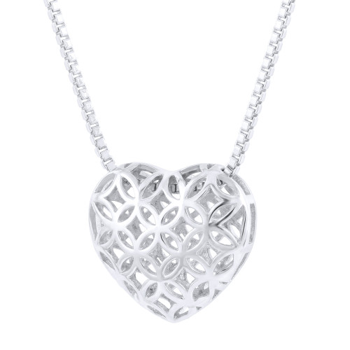 Colar de Prata Love Filigrana 10x35mm 45cm