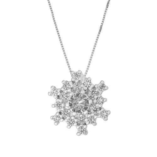 Colar de Prata Snow 8x8mm 45cm