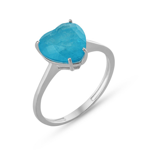 Anel de Prata Coleção Fancy Coração Fusion SKY 10mm