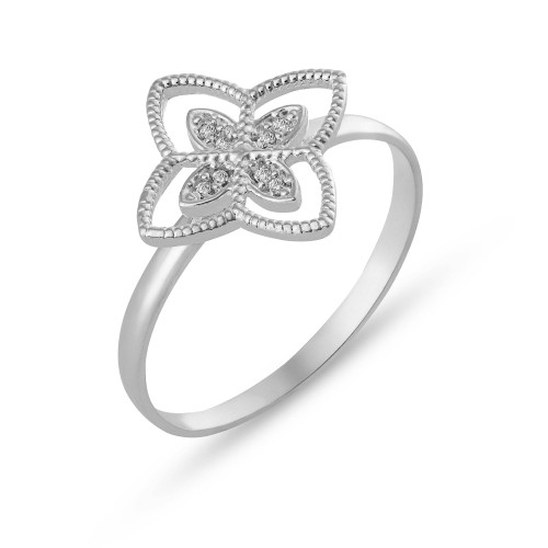 Anel de Prata Flor de Lis Coleção Florescer 13x13mm