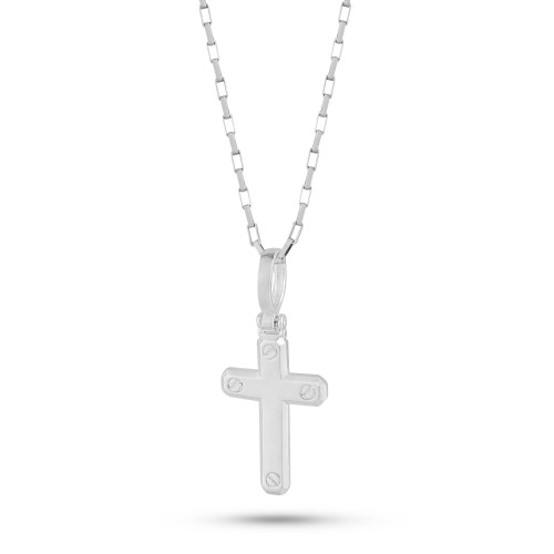 Pingente de Prata Cruz Fé 13x20