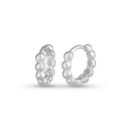 Brinco de Prata Argolinha Coleção Florescer 9mm