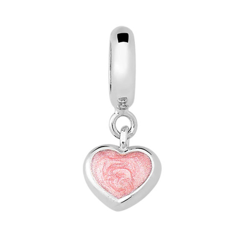 Pingente Love Pink Link Prata.
