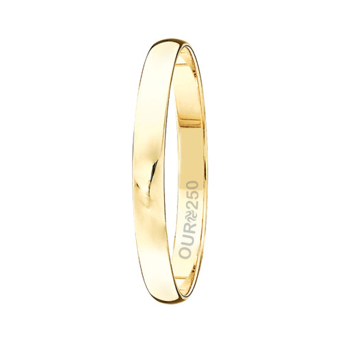 Aliança de Ouro Roma 250K Liga Ourum Italiana 2.5mm