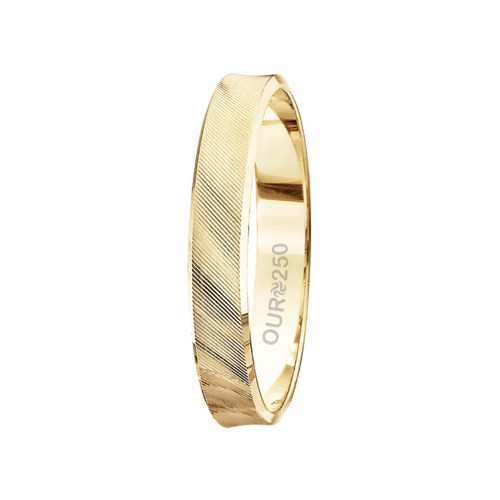 Aliança de Ouro Porto Trabalhada 250K Liga Ourum Italiana 3.4mm
