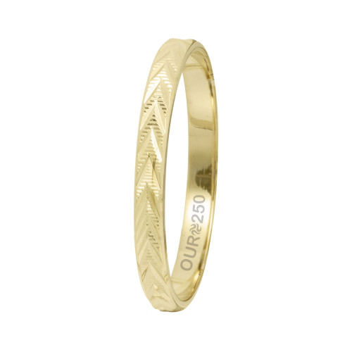 Aliança de Ouro Style Trabalhada 250K Liga Ourum Italiana 2mm