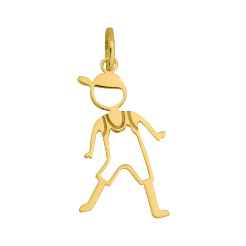 Pingente Prata RVT Menino Laser 29x15mm
