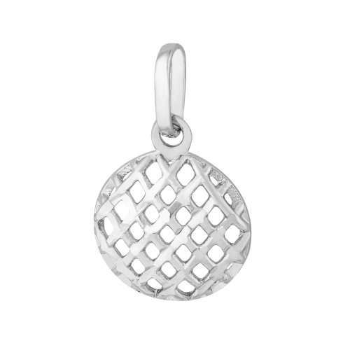 Pingente de Prata Redondo Trama 0.9mm