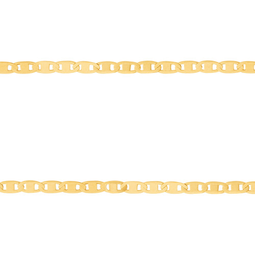 Corrente de Prata Piastrini Revestida em Ouro 18K 2.35mm 60cm