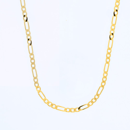Corrente de Prata 3x1 Revestida com Ouro 18k 2,7mm 60cm