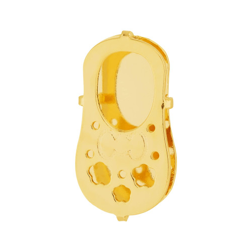 Pingente de Aço Hit Sapato de Bebê 11.5mm Gold IPG