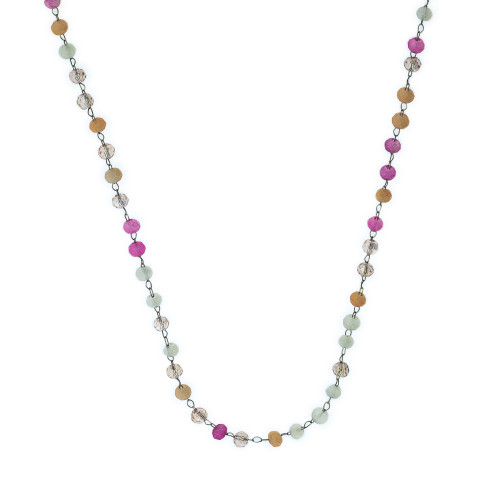 Colar de Aço Pink Summer 45cm