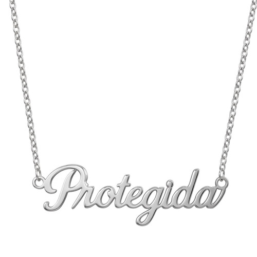 Colar de Aço Coleção Mantras  Protegida 42cm +5cm de Extensor