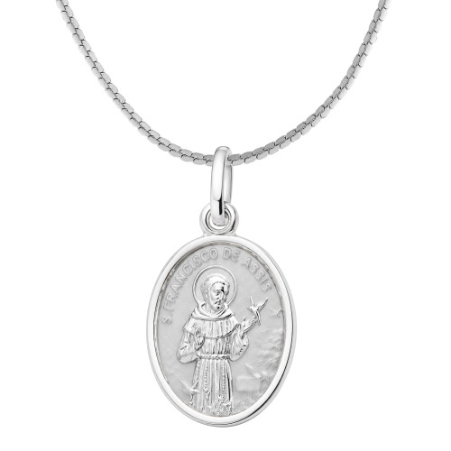Colar de Aço São Francisco de Assis 45cm