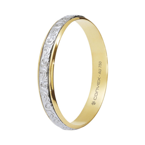Aliança de Ouro 18k Bodas de Prata 3.5mm