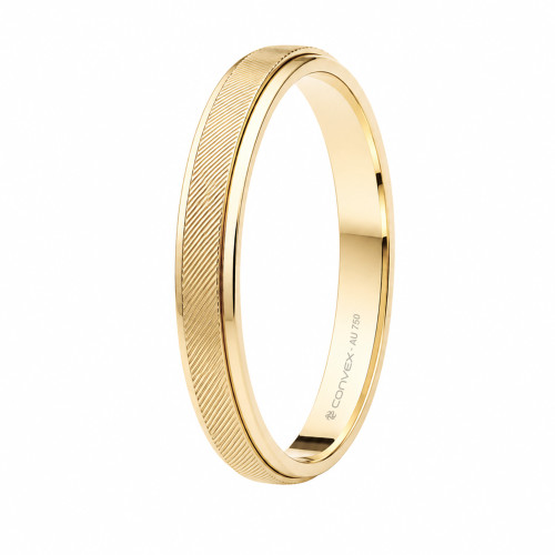 Aliança de Ouro 18k Just You Reta Trabalhada 2.7mm