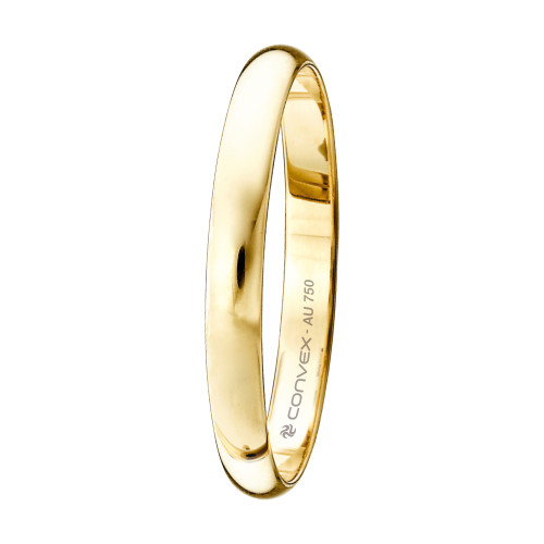 Aliança de Ouro 18k Lumina Abaulada 2.5mm