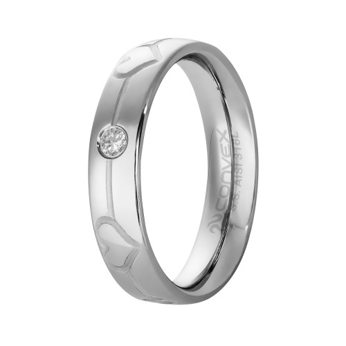 Aliança de Aço Love Beat 5mm