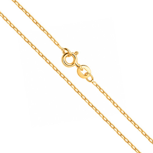 Corrente de Prata Elos Ovais  Revestida com Ouro 18k 1.45mm 50cm