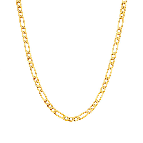 Corrente de Prata 3x1  Revestimento com Ouro 18K 2.3mm 50cm